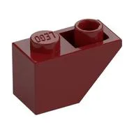 Brick Sloped Inverted 45° 2 x 1, Dark Red