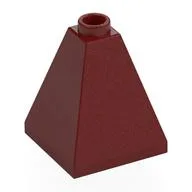 Brick Sloped 75° 2 x 2 x 2 Quadruple Convex, Dark Red