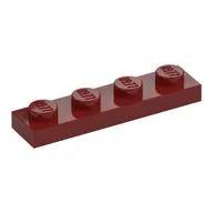 Plate 1 x 4, Dark Red