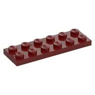 Plate 2 x 6, Dark Red
