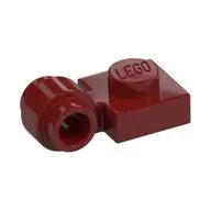 Plate Special 1 x 1 with Clip Light, Bar Hole [Thick Ring], Dark Red