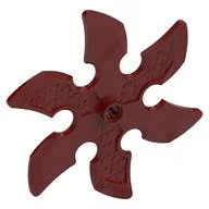 Large Figure Weapon 6 Blade Ninja Star / Shuriken, Dark Red