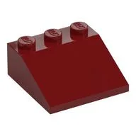 Brick Sloped 33° 3 x 3, Dark Red