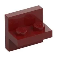 Bracket 2 x 2 with 1 x 2 Vertical Studs, Dark Red