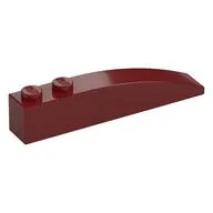 Brick Curved 6 x 1, Dark Red