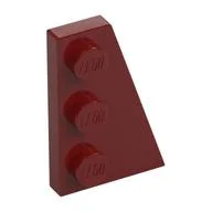 Wedge Plate 3 x 2 Right, Dark Red