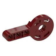 Technic Rotation Joint Disk with Pin Hole and 3L Beam Thick, Dark Red
