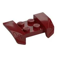 Mudguard 2 x 4 with Molded Headlights, Dark Red