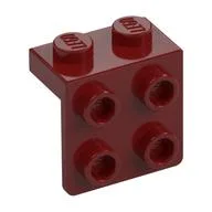 Bracket 1 x 2 - 2 x 2, Dark Red