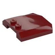 Brick Wedged, Curved Triple 4 x 4 x 2/3, 2 Studs, Dark Red