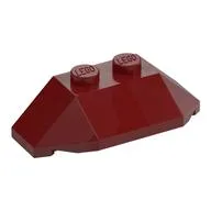 Brick Wedged, Sloped 45° 2 x 4 Triple, Dark Red