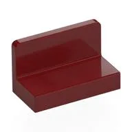 Panel 1 x 2 x 1 [Rounded Corners], Dark Red