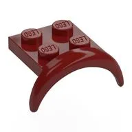 Wheel Arch, Mudguard 2 x 3 x 1 1/3 with 2 x 2 Plate, Dark Red