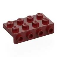 Bracket 2 x 4 - 1 x 4, Dark Red