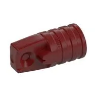 Hinge Cylinder 1 x 2 Locking with 1 Finger and Axle Hole On Ends [No Side Slots], Dark Red