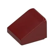 Brick Sloped 30° 1 x 1 x 2/3 (Cheese Slope), Dark Red
