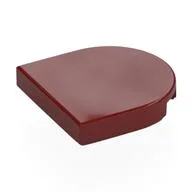 Tile Round 2 x 2 Half Circle, Dark Red
