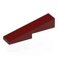 Brick Sloped 1 x 4 with 1 x 2 Cutout, Dark Red