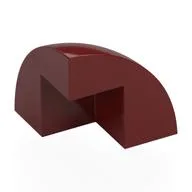 Brick Round Corner, Curved 2 x 2 x 1 2/3 Quarter Dome with 1 Cutout, Dark Red