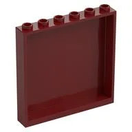 Panel 1 x 6 x 5, Dark Red