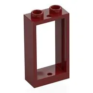 Window 1 x 2 x 3 Flat Front, Dark Red