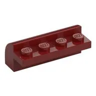 Brick Curved 2 x 4 x 1 1/3, Dark Red