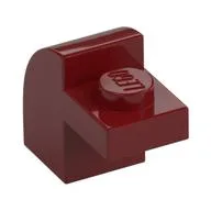 Brick Curved 1 x 2 x 1 1/3 with Curved Top, Dark Red