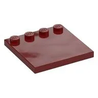 Plate Special 4 x 4, Studs on One Edge Plain], Dark Red