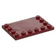 Plate Special 4 x 6, Studs on 3 Edges, Dark Red