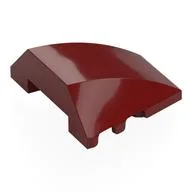Brick Wedged, Curved 4 x 3 No Studs [Plain], Dark Red