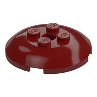 Dish 4 x 4 with 4 Studs, Dark Red