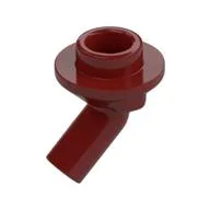 Bar, Angled with 1 x 1 Round Plate / Stud on End, Dark Red