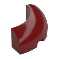 Brick Round Corner 3 x 3 x 1 No Studs, Dark Red