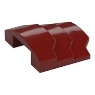 Brick Curved 4 x 3 with 3 Layers, 1 x 3 Cutout on Underside, Dark Red