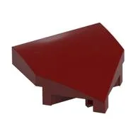 Brick Wedged, Curved 2 x 2 with Stud Notches, Dark Red