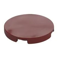 Tile Round 3 x 3, Dark Red