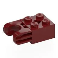 Technic Brick Special 2 x 2 with Ball Socket Wide and Axle Hole, No Arm Holes, Dark Red