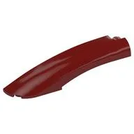 Brick Round, Curved 10 x 2 x 2 with Rounded End Left, Dark Red