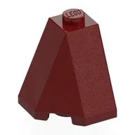 Brick Wedged, Sloped 65° 2 x 2 x 2 Corner, Dark Red