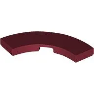Tile 3 x 3 Curved, Macaroni, Dark Red