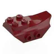 Brick Special 2 x 5 with Slope, Studs on Side, Dark Red