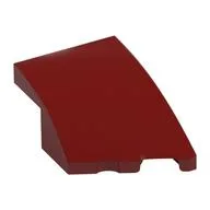 Brick Wedged, Curved 3 x 2 with Stud Notch Right, Dark Red