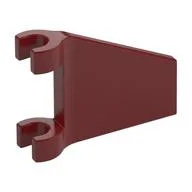 Flag 2 x 2 Trapezoid with Flared Area between Clips, Dark Red