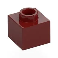 Plate 1 x 1 x 2/3 with Open Stud, Dark Red