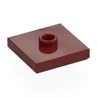 Plate Special 2 x 2 with Groove and Center Stud (Jumper), Dark Red