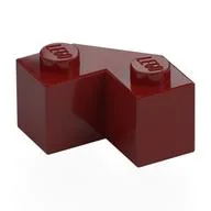 Brick Wedged 2 x 2 Facet, Dark Red