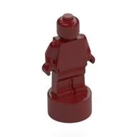 Minifig Trophy Statuette, Dark Red