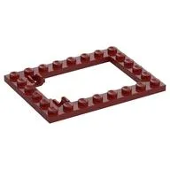 Plate Special 6 x 8 Trap Door Frame Horizontal [Long Pin Holders], Dark Red