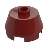 Brick Round 2 x 2 Truncated Cone, Dark Red