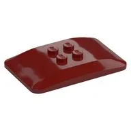 Brick Curved 6 x 4 x 2/3 Quad Curved with 2 x 2 Studs, Dark Red